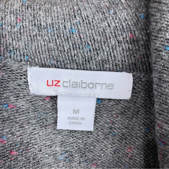 Liz Claiborne Ribbed Long Sleeve Pullover Turtleneck Sweater Midi Dress Medium - Picture 6 of 6